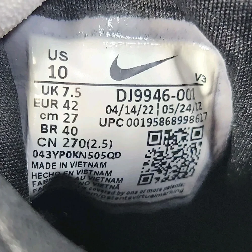 Nike‎ Women's Air Force 1 PLT.AF.ORM Leather Sneakers Size 10 Black DJ9946-001
